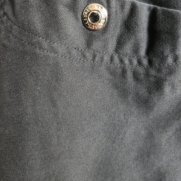 Ralph Lauren Shorts Black Women's Size 6 Silver Snaps - Picture 9 of 11